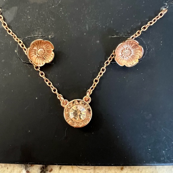 Nee Coach Earring and Necklace set in rose gold - Picture 3 of 3